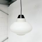 Rond Opaalglazen Plafondlamp Van Philips 1950’s thumbnail 2