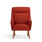 Deens Design Rode Heren Fauteuil Van Johannes Andersen Gemaakt Door Cfc Silkeborg, 1960S thumbnail 10