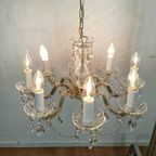 Vintage Glazen Hanglamp, Kroonluchter Lamp, Verlichting 805 thumbnail 8