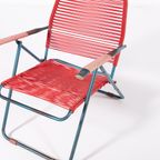 Italian Mid-century Foldable ‘spagetthi’ Deck Chair By Roberto Gatti thumbnail 8