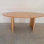 Vintage Massief Houten Ovale Uitschuifbare Eettafel Design thumbnail 5