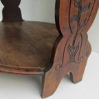 Art Nouveau Rond Houten Tafeltje, Bijzettafeltje, Wijntafel thumbnail 7