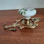 Vintage Italiaanse Haak Messing Met Porselijn thumbnail 6