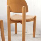 Set Of Six Chairs Solid Beechwood By Rainer Daumiller For Hirtshals, 1970S thumbnail 6