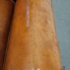 In Goede Staat Verkerende En Comfortabele Mooie Cognac-kleurige Antieke Schapenleren Armchair thumbnail 9