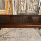 Oude Toonbank, Vitrine-Tafel, Sidetable, Pronktafel. L 180Cm thumbnail 4