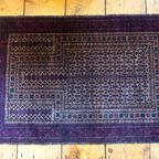 Super Dark Vintage Wool Persian Beloudj Rug - 124 Cm X 87 Cm thumbnail 3