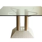 Postmodern Steel Tube Dining Table, 1990s thumbnail 4