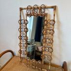 Vintage Boho Rotan Spiegel Italiaans Design thumbnail 2
