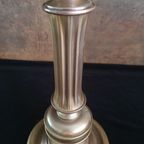 Vintage - Tafellamp - Kastlamp - Messing - Stoffen Kap - Herda thumbnail 5
