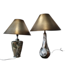 Alexander Kalifano / Modern Impressionist Art Vase Lamps / Circa 1980s thumbnail 22