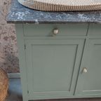 Vintage Groene Commode Met Marmeren Blad ‘eden’ thumbnail 15