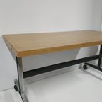 Industrieel Gefineerd Bijzet Tvtafel Op Wielen Jaren 70-80 thumbnail 3