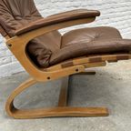 Midcentury Design Fauteuil Leer – Solheim, Rybo Rykken thumbnail 6