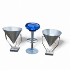 A Pair Of Modern / Aluminum / Large / Conical / Industrial Style Lamps / Designed For Ceiling Or thumbnail 2