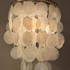 Opaline Capiz Parelmoer Goud Frame Schelp Hanglampen Meerdere Beschikbaar thumbnail 12