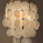 Opaline Capiz Parelmoer Vintage Schelp Hanglampen Meerdere Beschikbaar thumbnail 3