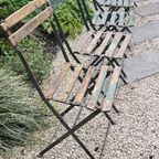 7 Vintage Antieken Franse Bistro Tuinstoelen Tuinstoel thumbnail 3