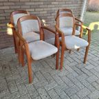 Eetkamerstoelen Dyrlund - Teakhout - Armleuningen Set Van 4 thumbnail 6
