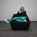 Postmodern Leather Armchair On Wheels By Cor thumbnail 2