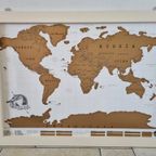 Wereldkaart Scratch Map Deluxe Of The World Poster Met Lijst thumbnail 2