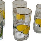 Paul Nagel - Set Of 6 - Hand Painted (Water Or Lemonade) Glasses From The ‘Tiffany’ Series thumbnail 4
