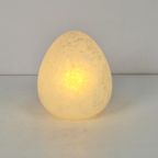 Vintage W.L.P. Verlichting Duitsland Egg Tafellamp Glas '80 thumbnail 2