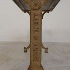 Tuintafel, Bistrotafel A. Delail Toulouse Met Marmer Blad, Jaren 20 thumbnail 10