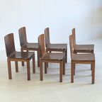 Set Van 6 Minimalistische Italiaanse Vintage Eetkamerstoelen thumbnail 8