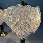 2x Vintage Tafellampen Mazzega ‘frozen Leaves’ thumbnail 5
