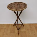 Vintage Mid Century Bamboe Bijzettafeltje Plantentafeltje Tafeltje 418 thumbnail 15