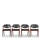 Reupholstered Rosewood Z-chair : No. 42 By Kai Kristiansen 1960s, Set Of 4 thumbnail 4