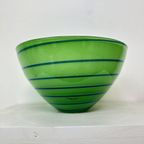 Anna Ehrner For Kosta Boda Epoque Green Stripe Bowl thumbnail 9