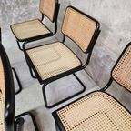 Set Van 6 Cesca Stoelen Marcel Breuer Stijl Webbing Stoelen thumbnail 19