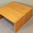 Vintage Houten Kubieke Salontafel Bijzettafel thumbnail 12
