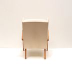 Deens Design Vintage Fauteuil Met Crème Bekleding Uit De Jaren ’70 thumbnail 4