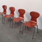 4x Eromes Pagholz Industriële Stapelbare Design Stoel thumbnail 2