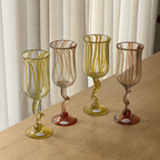 Set Of 4 Colorful Handblown Glasses From Kenya thumbnail 6