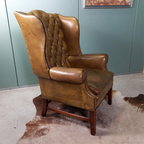 Schitterende Olijfgroene Chesterfield Wingback Fauteuil thumbnail 7