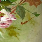 Terracotta Console Met De Hand Beschilderd. Gesigneerd Rodin. thumbnail 6