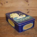 Donkerblauw Verkade Koekblik Met Meisje Met De Strik – Nostalgisch Design thumbnail 5