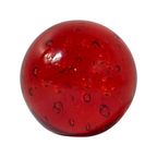 Handmade - Murano - Presse Papier / Paperweight - Red With Bubbles thumbnail 3