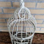 Vintage Kleine Witte Vogelkooi thumbnail 2