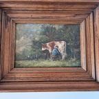 Willy Krake Schilderijtje Olieverf Op Paneel Schilderij thumbnail 6