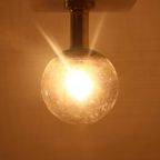 Textured Glass Ceiling Lamp By Glashütte Limburg Germany 1970s thumbnail 6