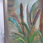 Origineel Olieverfschilderij Groen Schilderij. thumbnail 3