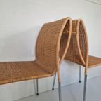 4 Bonancina Tito Agnoli Design Rieten Eetkamer Stoelen. thumbnail 10