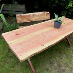Prachtige Boomstam Tuinbank 220 Cm thumbnail 8