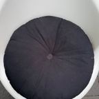 IKEA Poptorp Stoel Wit Met Zwart Kussen thumbnail 6