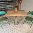 Oude Tuinset Tafel Met 2 Klapstoelen Industriële Tuinset thumbnail 2